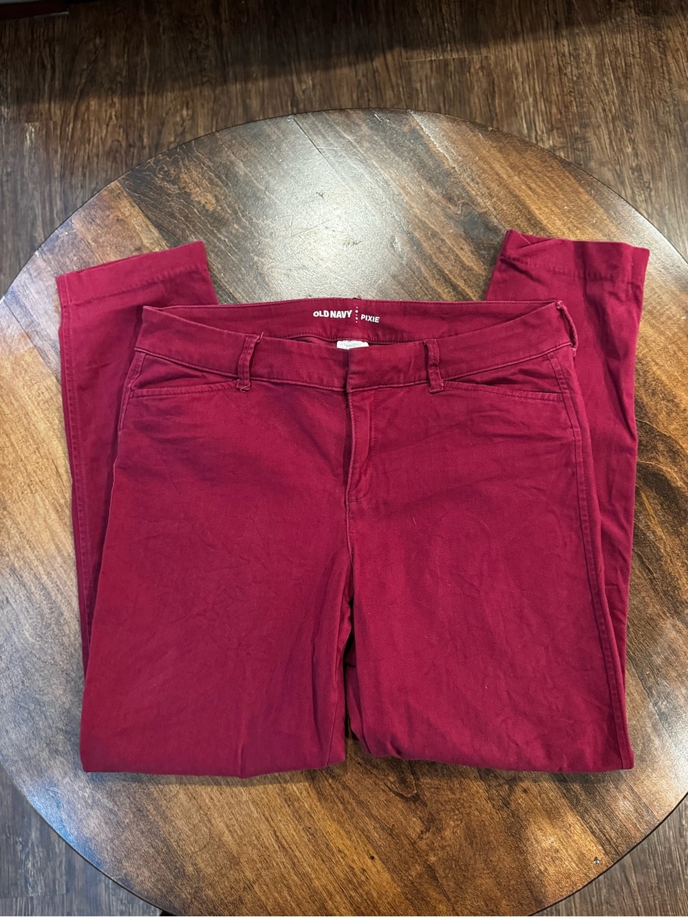 Old Navy Ankle Corduroy Pants in Pink, Tan & Navy - Picture 2 of 5